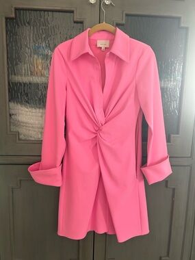 Cinq A Sept McKenna Dress in Neon Pink 4